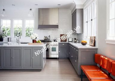 Mẫu tủ bếp đẹp chất liệu gỗ tự nhiên 20