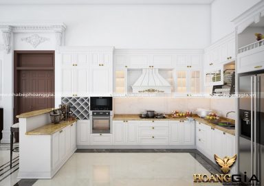 Tủ bếp phong cách tân cổ điển TBTCĐ 22
