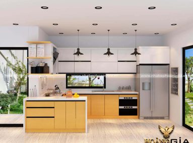 Địa chỉ xưởng sản xuất tủ bếp gỗ Acrylic tại Hà Nội uy tín